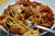 Bacon, Vidalia Onion, and Tomato with Gluten-Free Pasta